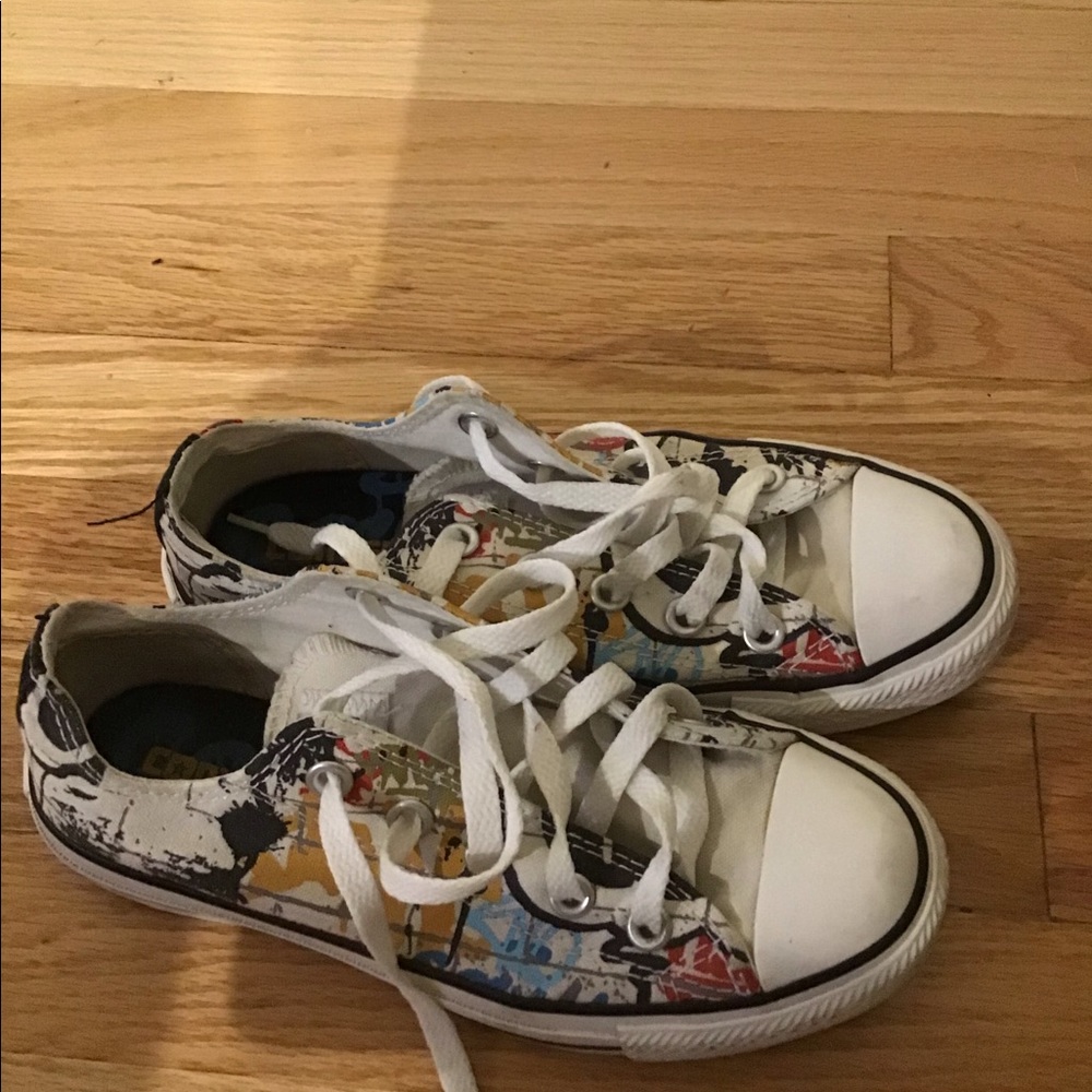 Converse Girls All Star Shoes With Splash Paint